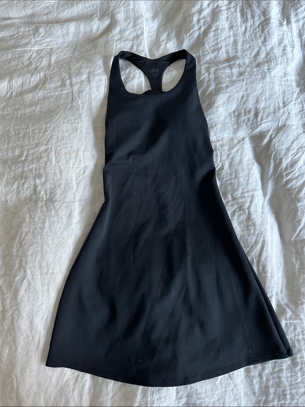 ALO Yoga Black Racerback Mini Dress